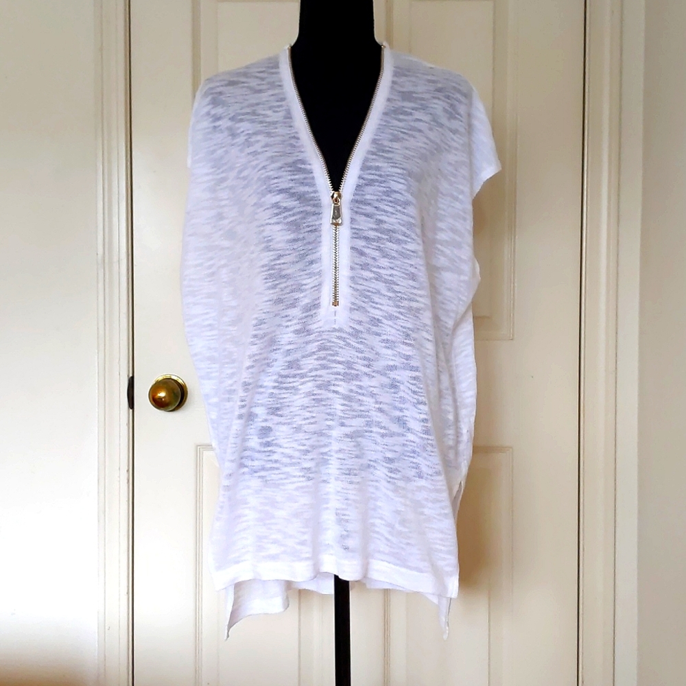 NWT. Express Cotton and Rayon Beachwear Coverups with gold half length zip.